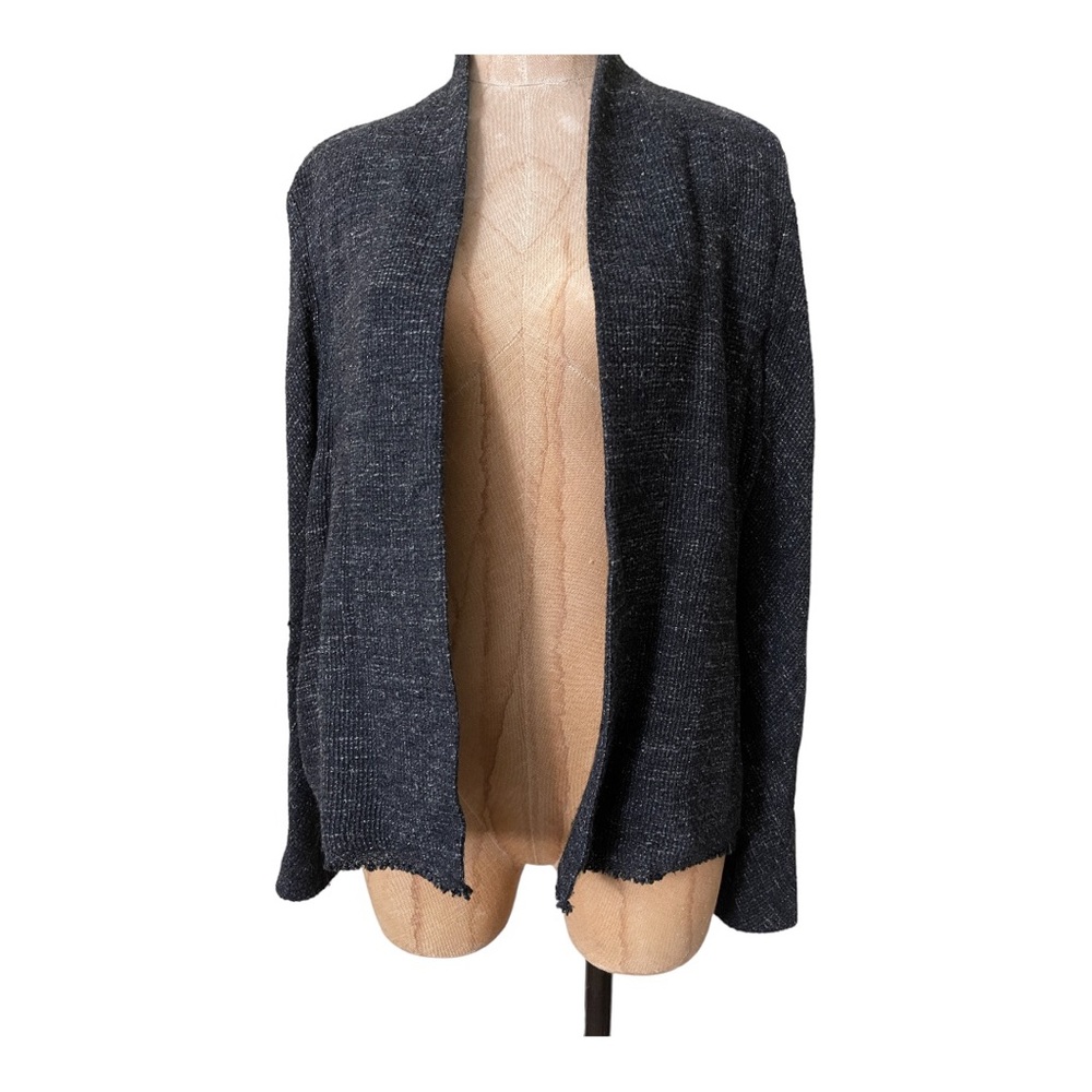 Gorgeous Eileen Fisher Cardigan Dark Grey Textured M